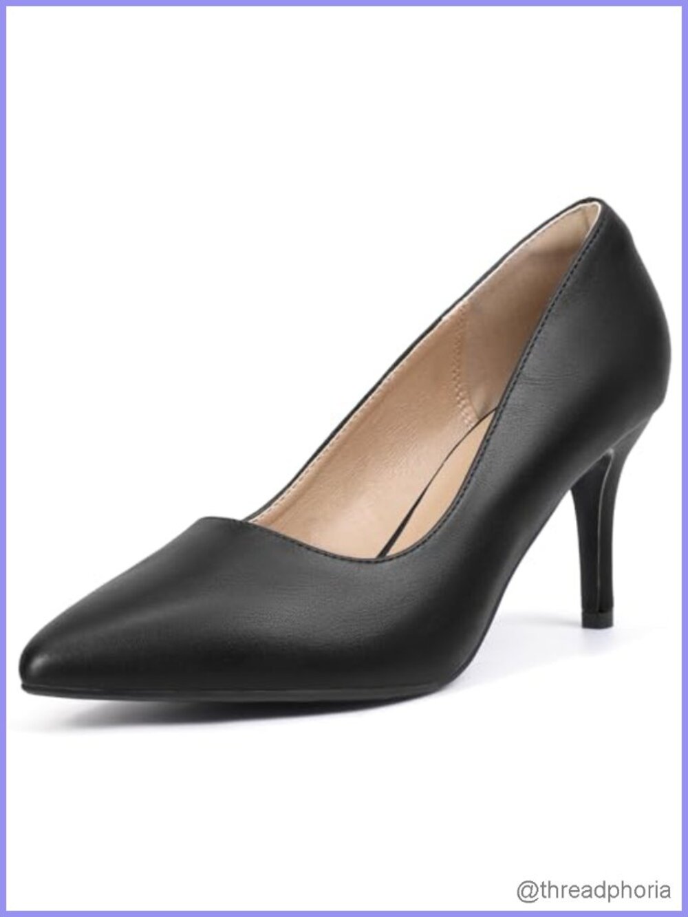 IDIFU Women's Pointed Toe Stiletto Pumps 3 Inch High Heels Closed Toe Dress